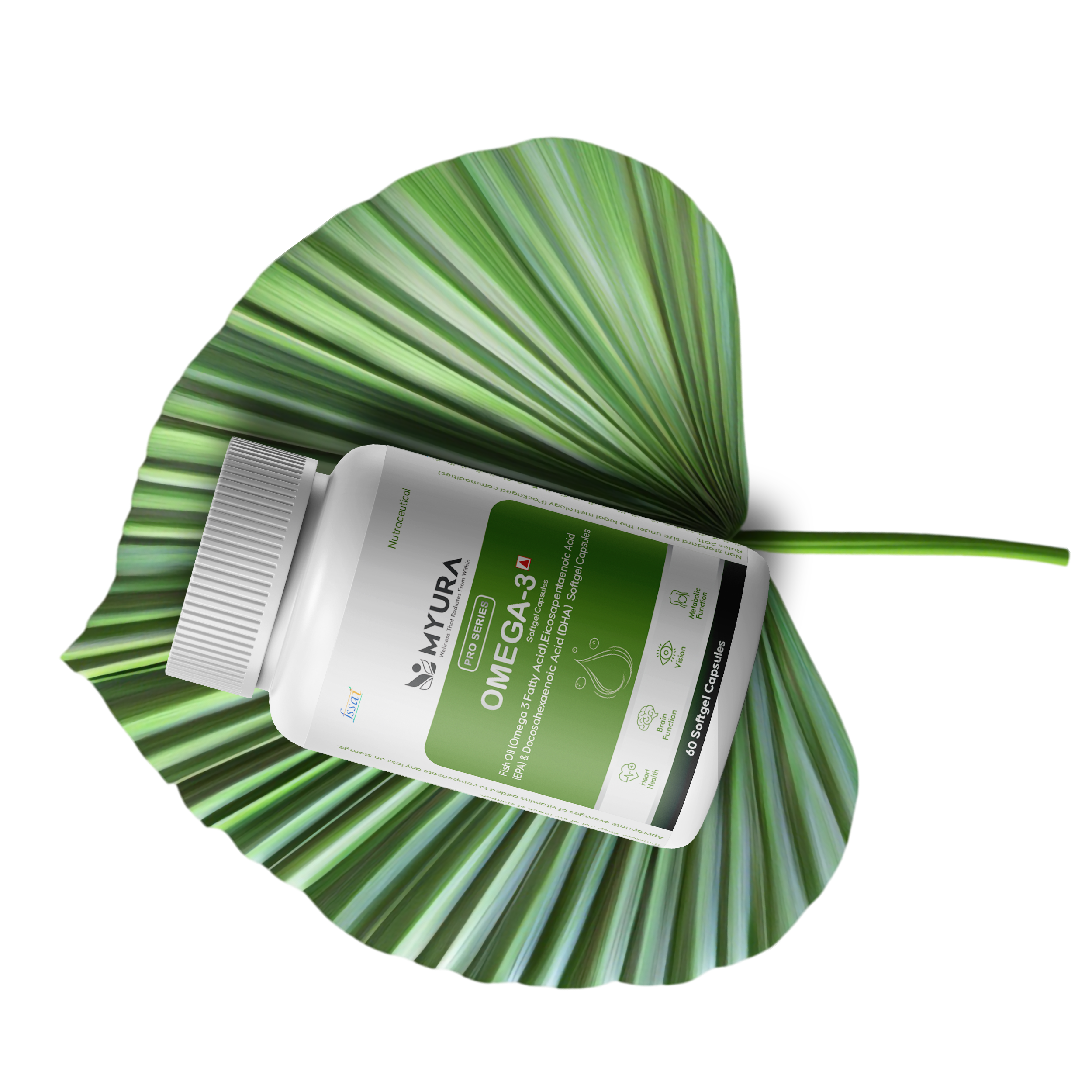 Myura wellness Instagram illustration with supplement bottles